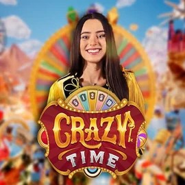 Logo of Crazy Time from Evolution at Retrozino Casino