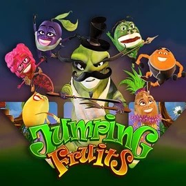 Jumping Fruits online game logo by Wazdan on retrozinonl.nl